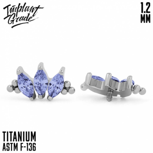 Накрутка-кластер Marquise vol.2 Bead Tanzanite 1.2 мм фото 2